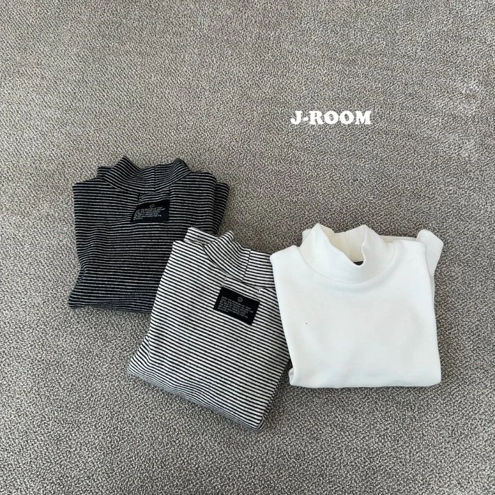 J-Room - Korean Children Fashion - #Kfashion4kids - Label Half Turtleneck Tee - 10