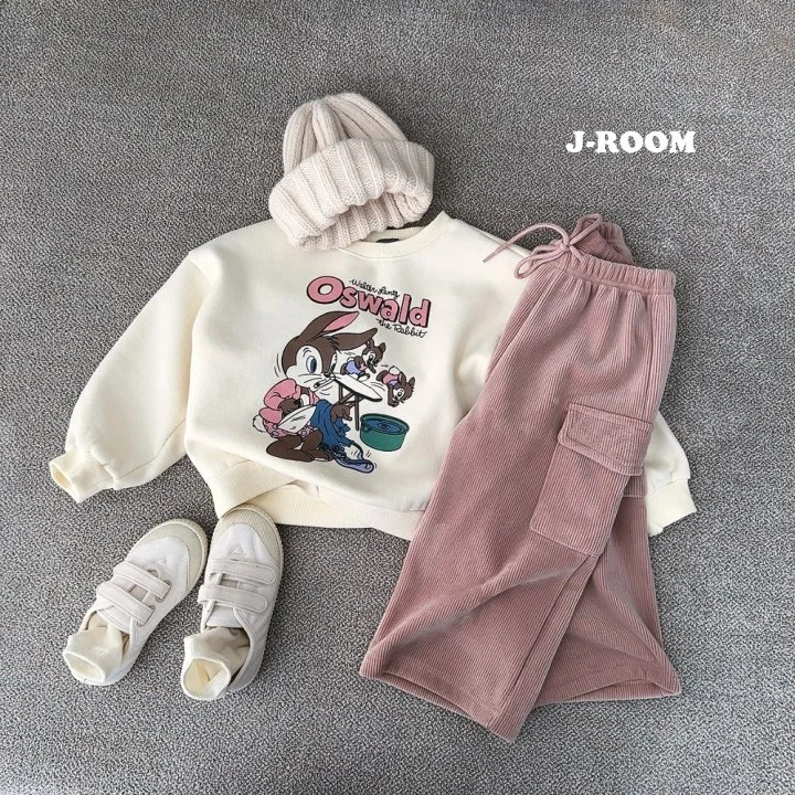 J-Room - Korean Children Fashion - #Kfashion4kids - Veloure Cargo Wide Pants - 5