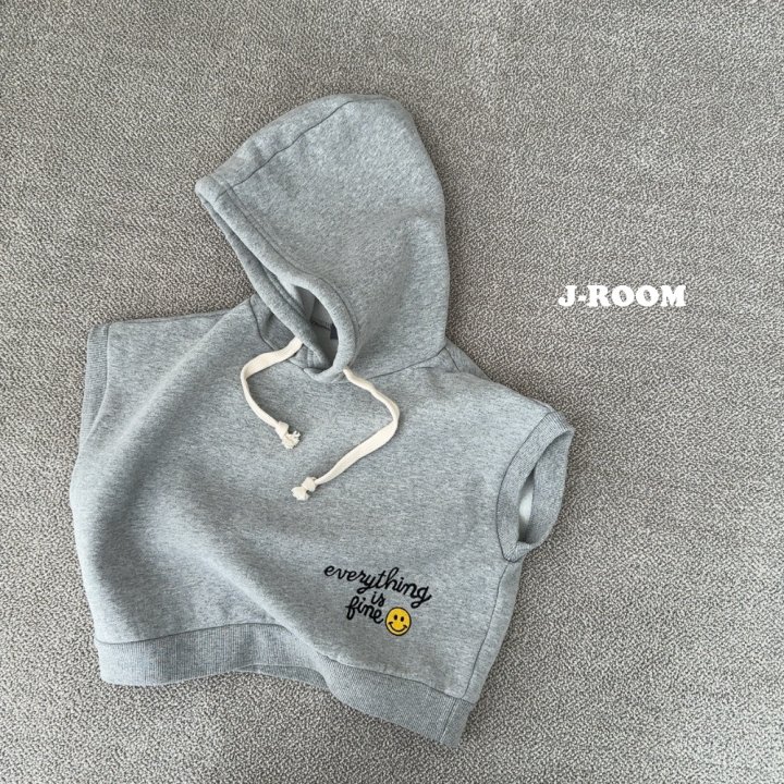 J-Room - Korean Children Fashion - #discoveringself - Lettering Embroidery Hood Vest - 10