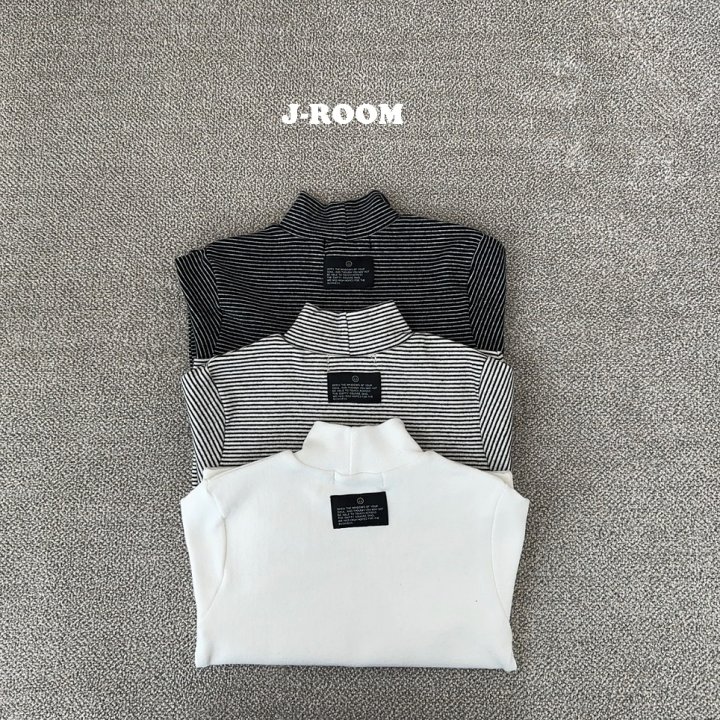 J-Room - Korean Children Fashion - #discoveringself - Label Half Turtleneck Tee - 5