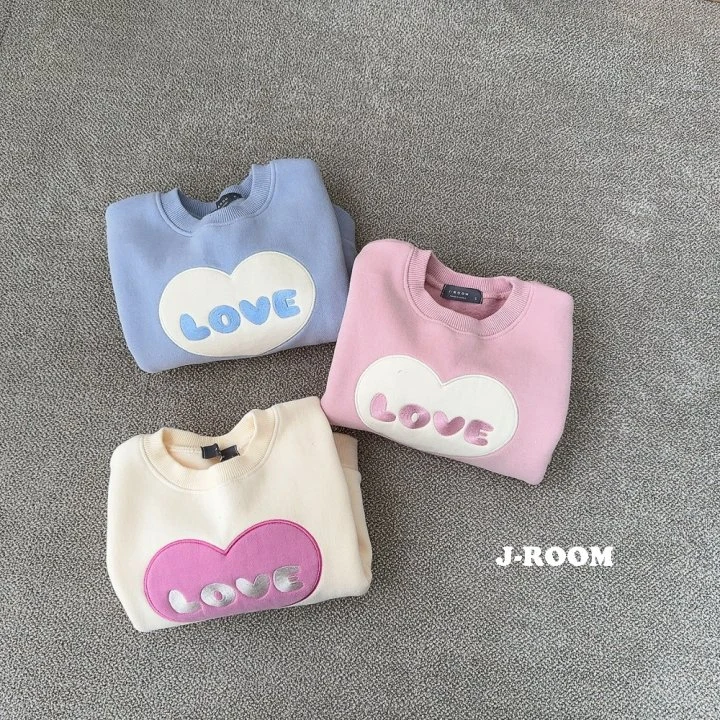 J-Room - Korean Children Fashion - #designkidswear - Heart Embroidery Sweatshirts - 4