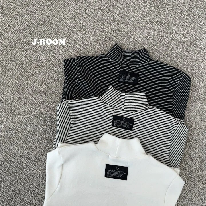 J-Room - Korean Children Fashion - #fashionkids - Label Half Turtleneck Tee - 6