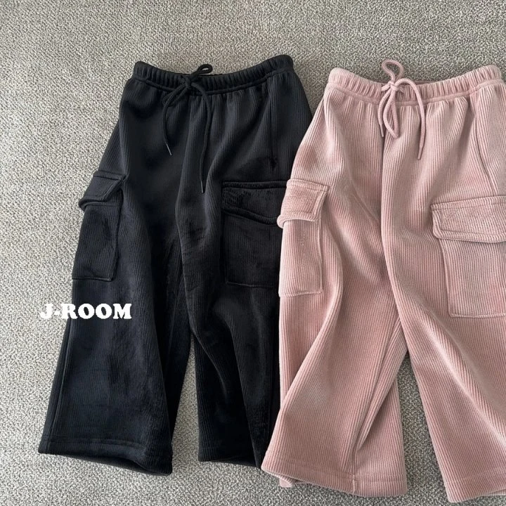 J-Room - Korean Children Fashion - #fashionkids - Veloure Cargo Wide Pants