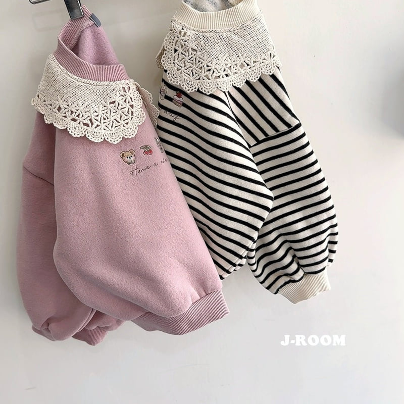 J-Room - Korean Children Fashion - #fashionkids - Frill Embroidery Sweatshirts - 2