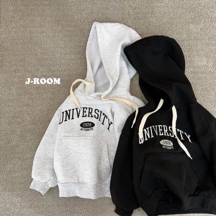 J-Room - Korean Children Fashion - #fashionkids - University Fleece Embroidery Hoody - 4