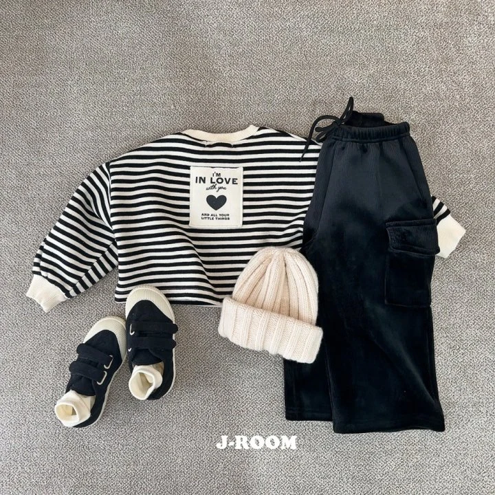 J-Room - Korean Children Fashion - #littlefashionista - Veloure Cargo Wide Pants - 6