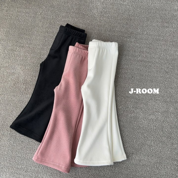 J-Room - Korean Children Fashion - #littlefashionista - Veloure Rib Bootscut Pants - 3