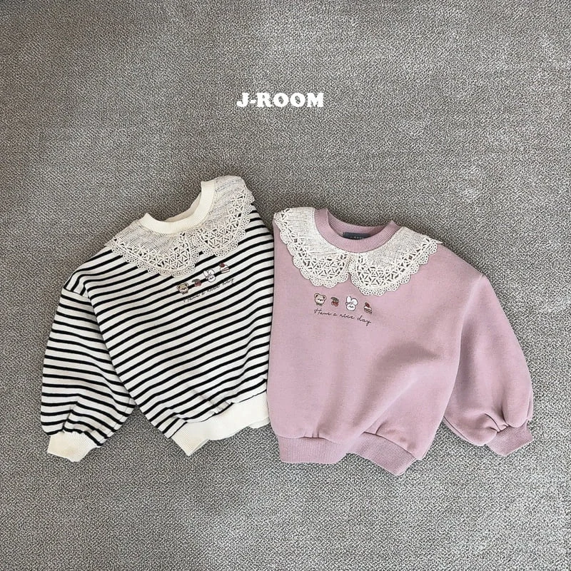 J-Room - Korean Children Fashion - #magicofchildhood - Frill Embroidery Sweatshirts - 8