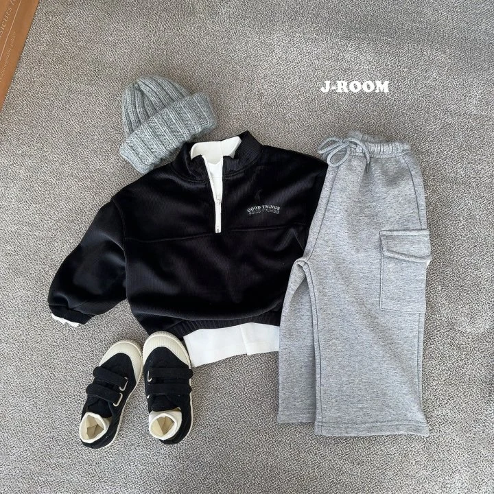 J-Room - Korean Children Fashion - #minifashionista - Veloure Half Zip-up Top - 7