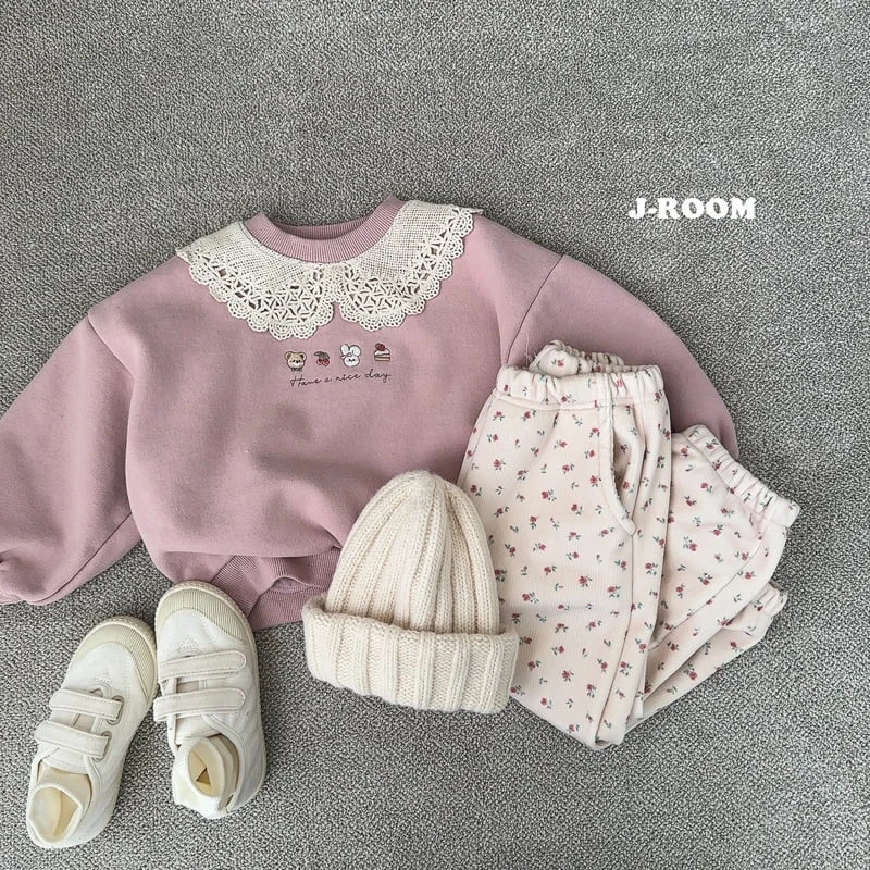 J-Room - Korean Children Fashion - #minifashionista - Frill Embroidery Sweatshirts - 9