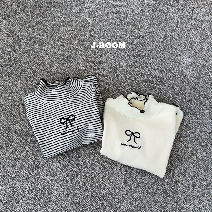 J-Room - Korean Children Fashion - #prettylittlegirls - Peach Wave Turtleneck Tee - 10