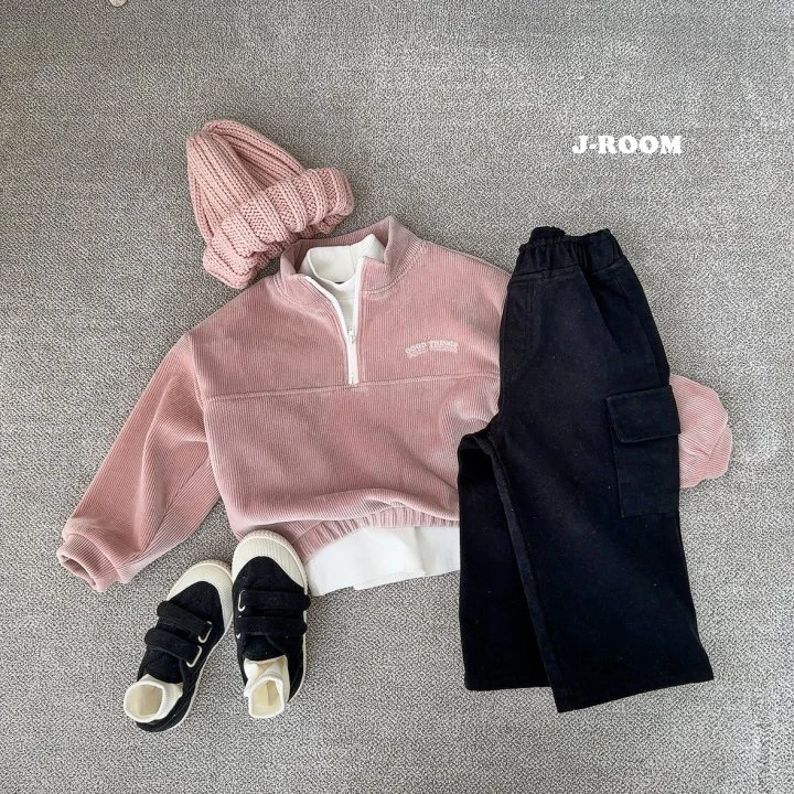 J-Room - Korean Children Fashion - #prettylittlegirls - Veloure Half Zip-up Top - 8