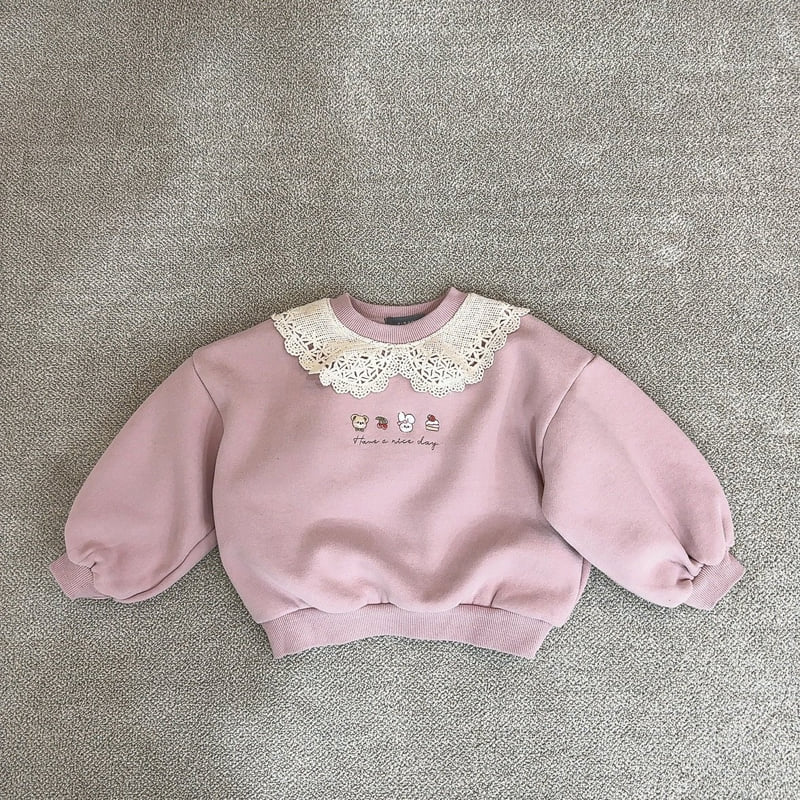 J-Room - Korean Children Fashion - #todddlerfashion - Frill Embroidery Sweatshirts - 11