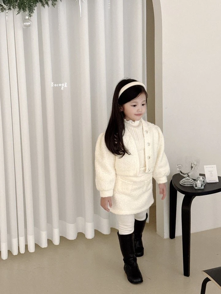 Joy ello - Korean Children Fashion - #childofig - Snowflake Cardigan Set - 3