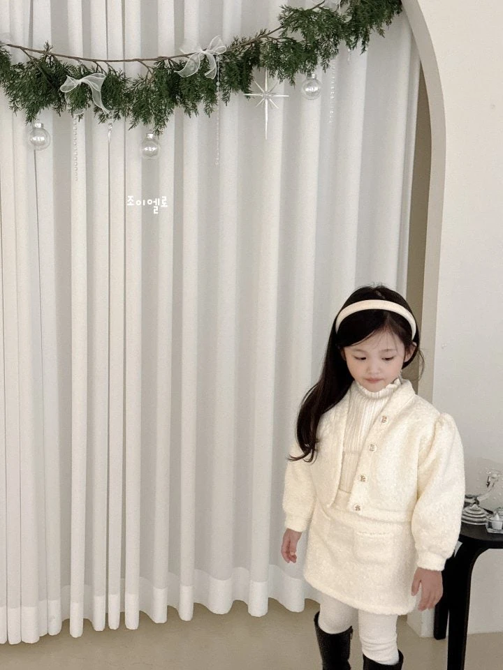 Joy ello - Korean Children Fashion - #childofig - Snowflake Cardigan Set - 4