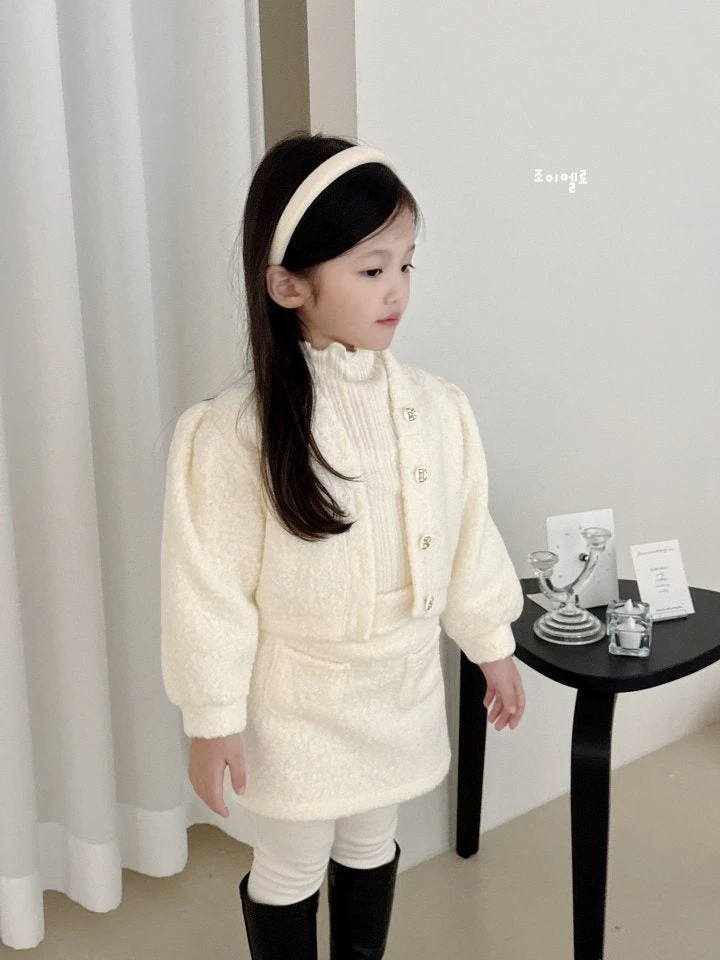 Joy ello - Korean Children Fashion - #designkidswear - Snowflake Cardigan Set - 5