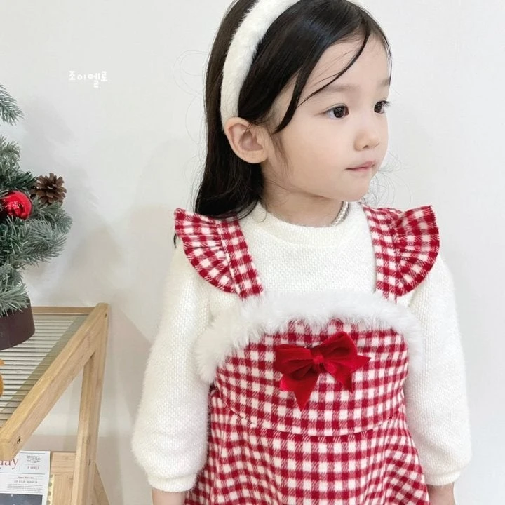 Joy ello - Korean Children Fashion - #discoveringself - Snow Check One-piece - 3