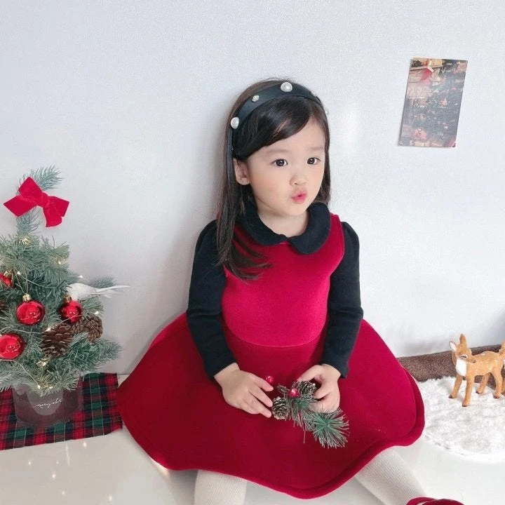 Joy ello - Korean Children Fashion - #fashionkids - Peach Collar Tee - 11