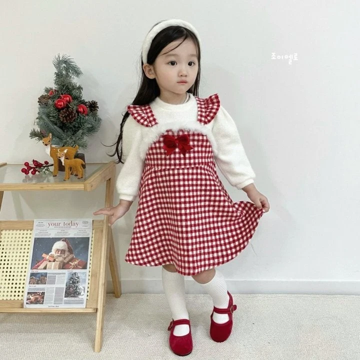 Joy ello - Korean Children Fashion - #discoveringself - Snow Check One-piece - 4