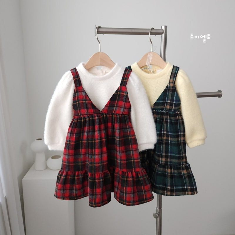 Joy ello - Korean Children Fashion - #fashionkids - Check Cancan One-piece