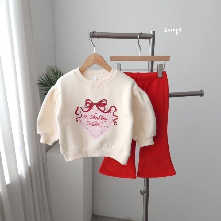 Joy ello - Korean Children Fashion - #prettylittlegirls - Love Winter Top Bottom Set - 2