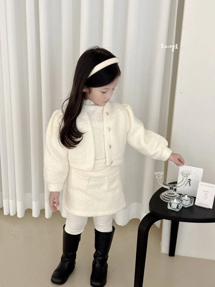 Joy ello - Korean Children Fashion - #stylishchildhood - Snowflake Cardigan Set - 2