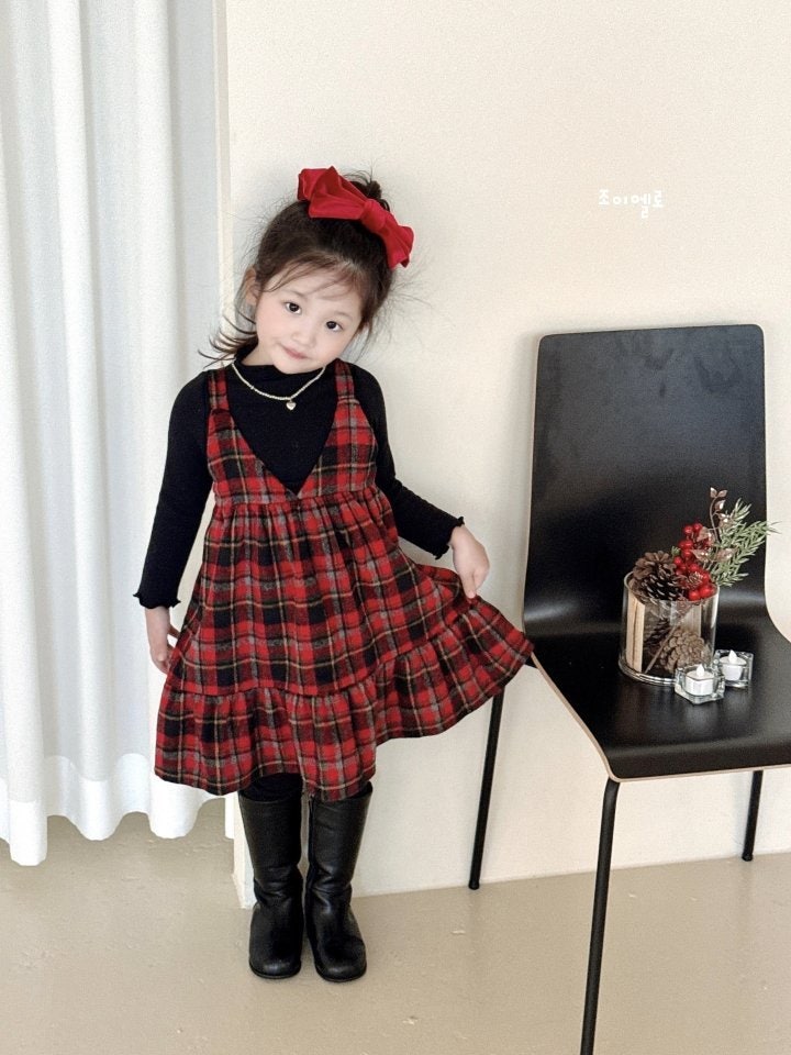 Joy ello - Korean Children Fashion - #todddlerfashion - Check Cancan One-piece - 10