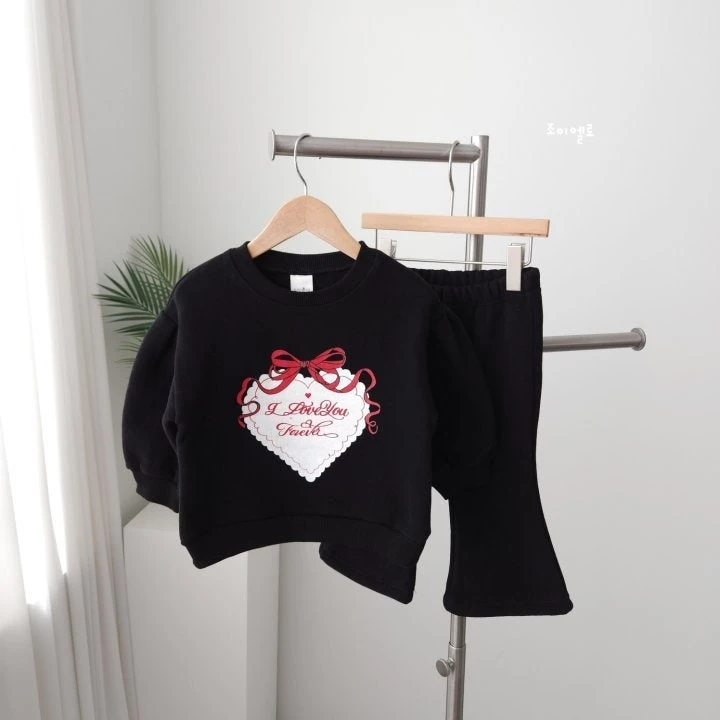 Joy ello - Korean Children Fashion - #todddlerfashion - Love Winter Top Bottom Set - 4