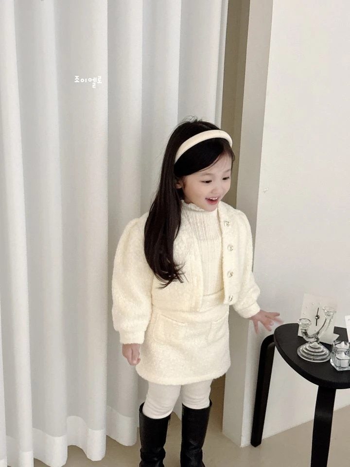 Joy ello - Korean Children Fashion - #toddlerclothing - Snowflake Cardigan Set