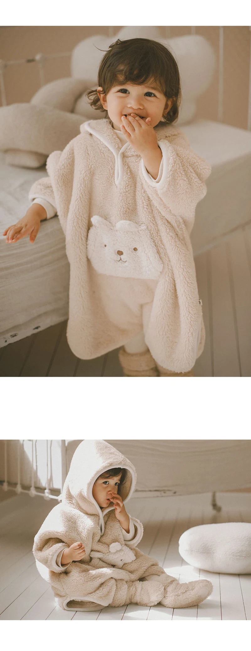 Kids Clara - Korean Baby Fashion - #babyboutique - Dubebe Fleece Baby Cape - 2