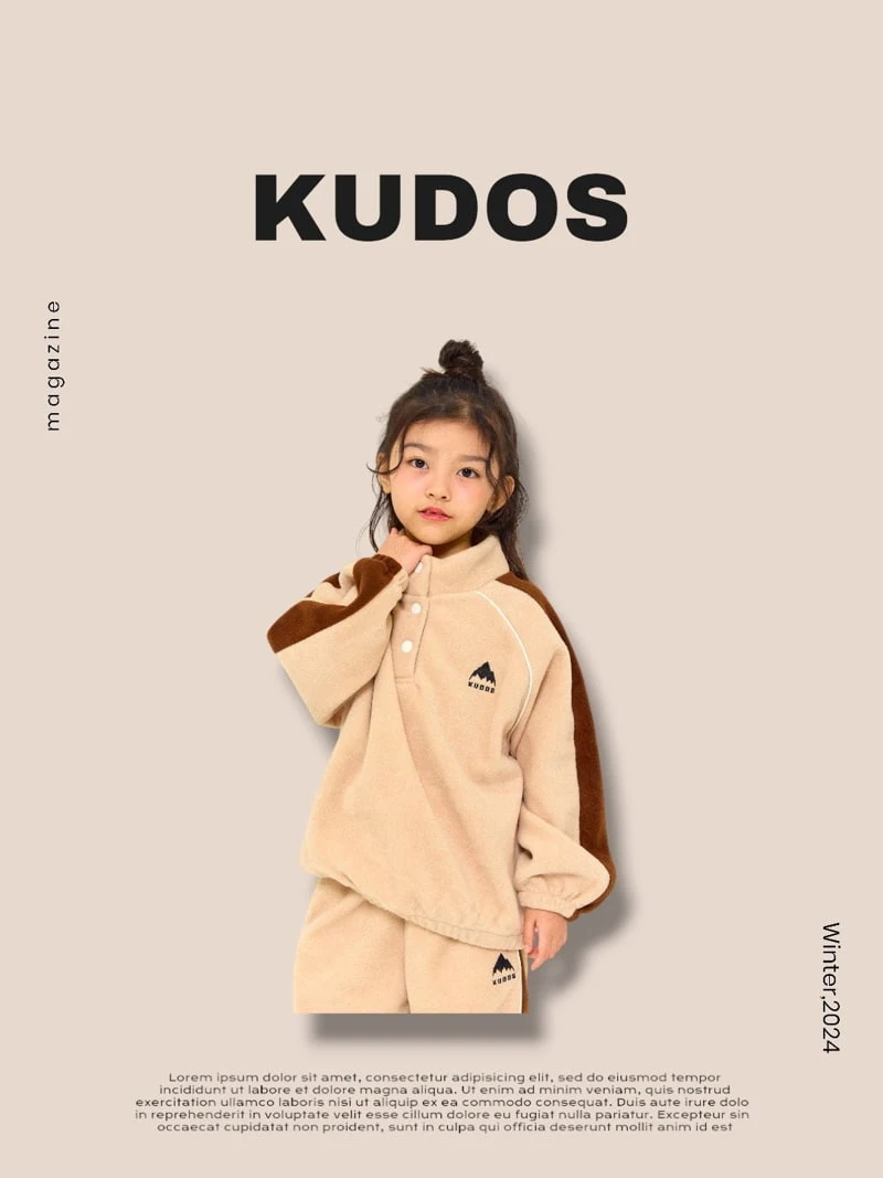 Kudos - Korean Children Fashion - #Kfashion4kids - Fleece Top Bottom Set - 5