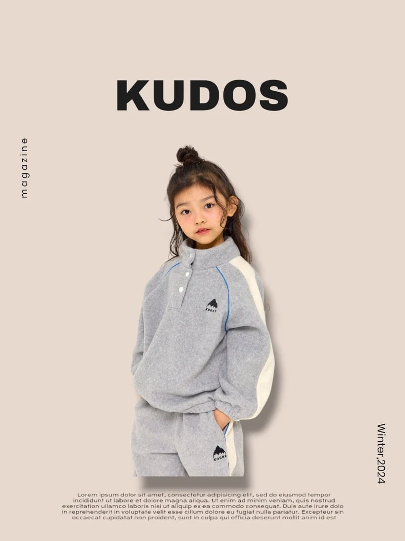 Kudos - Korean Children Fashion - #childofig - Fleece Top Bottom Set - 10