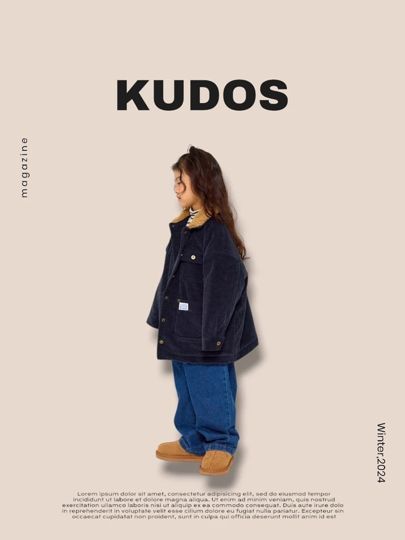 Kudos - Korean Children Fashion - #childofig - Corduroy Boxy Jacket - 7