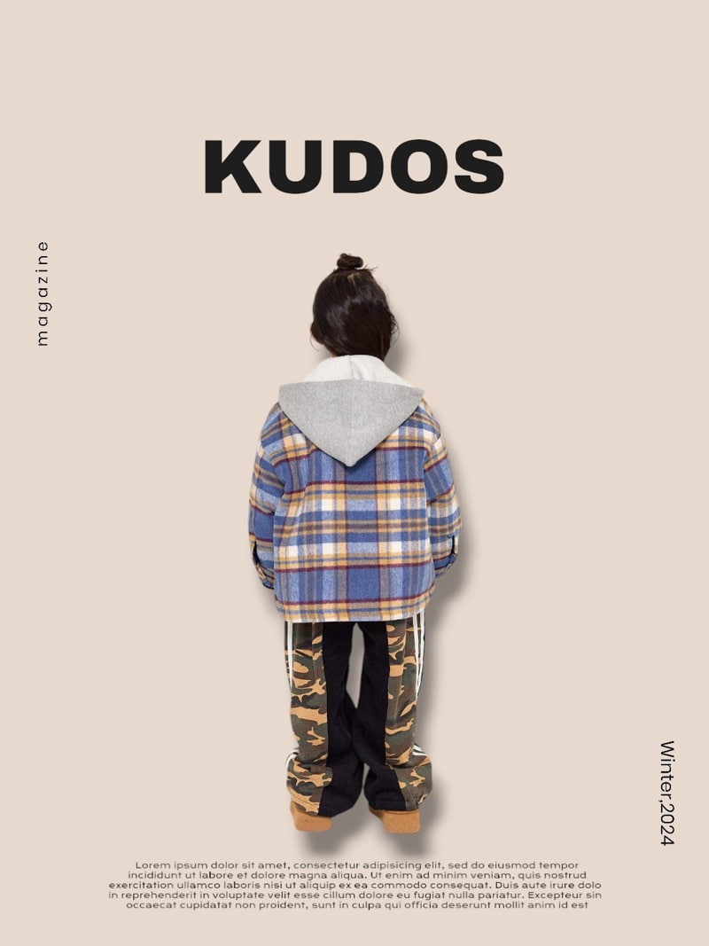 Kudos - Korean Children Fashion - #childofig - Check Flannel Hooded Jacket - 5