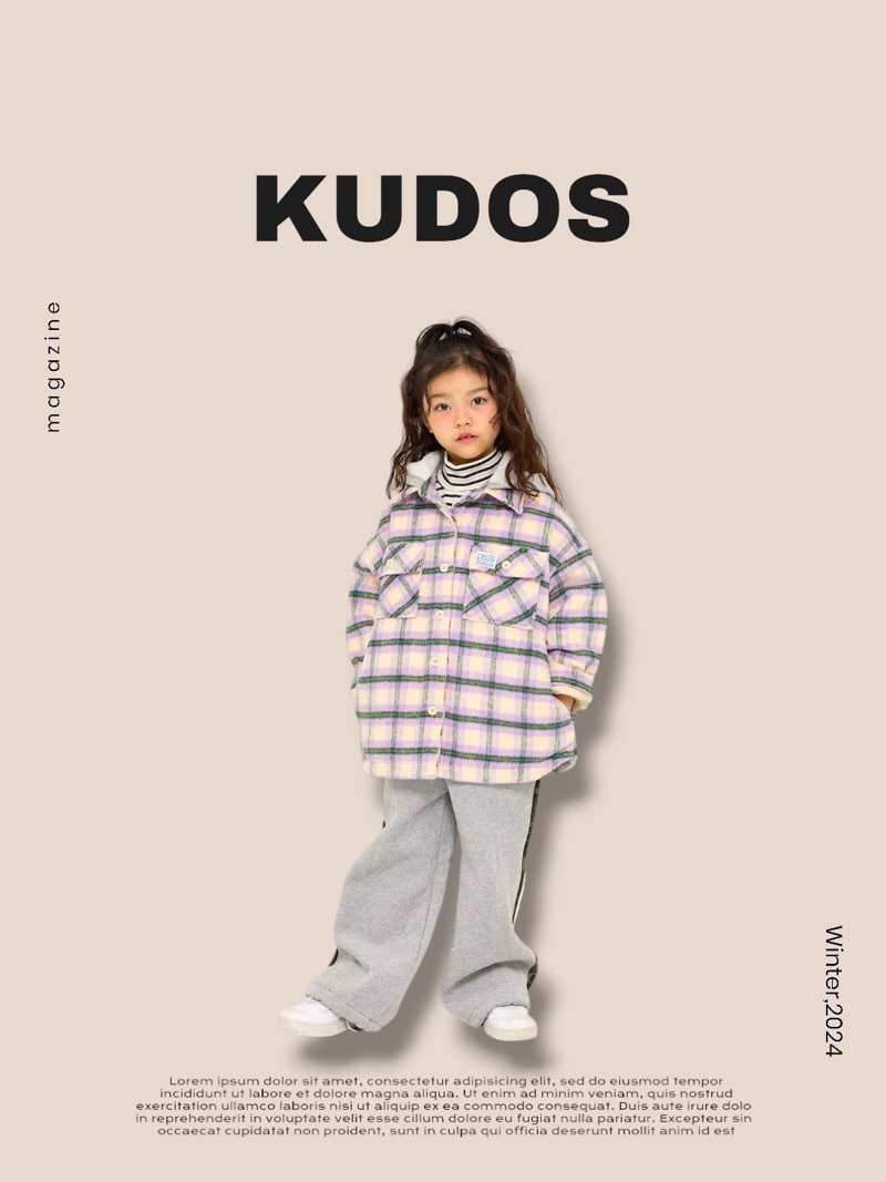 Kudos - Korean Children Fashion - #childofig - Check Flannel Hooded Jacket - 6