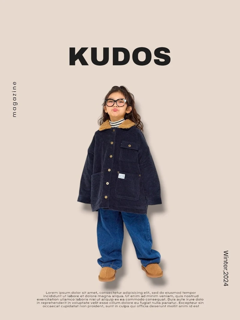 Kudos - Korean Children Fashion - #childrensboutique - Corduroy Boxy Jacket - 8