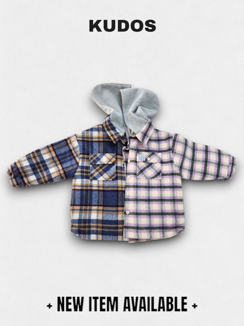 Kudos - Korean Children Fashion - #kidsstore - Check Flannel Hooded Jacket - 12