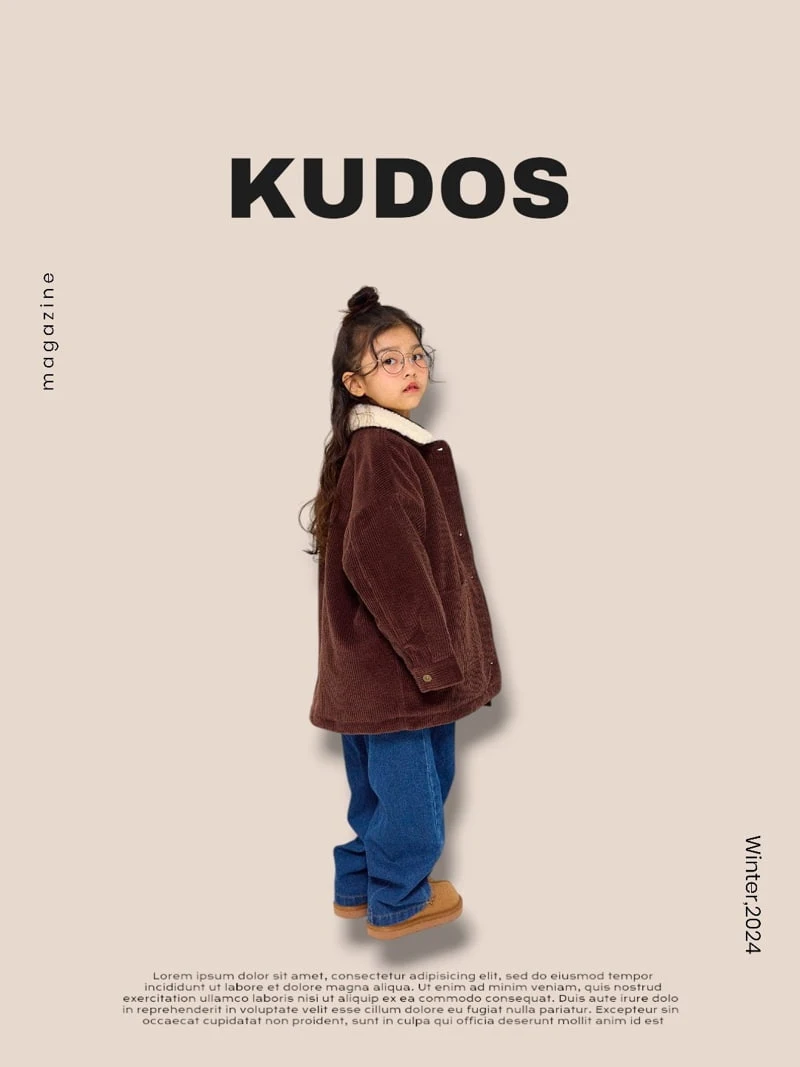 Kudos - Korean Children Fashion - #magicofchildhood - Corduroy Boxy Jacket - 3