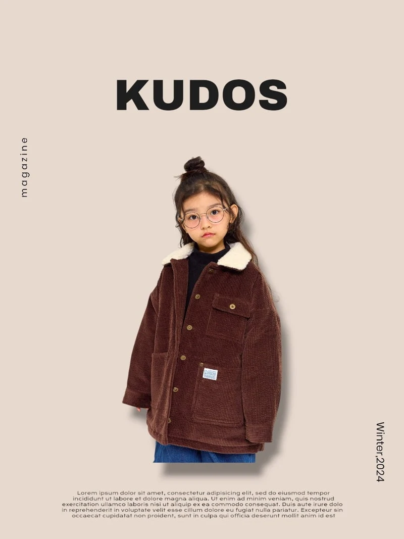 Kudos - Korean Children Fashion - #magicofchildhood - Corduroy Boxy Jacket - 4