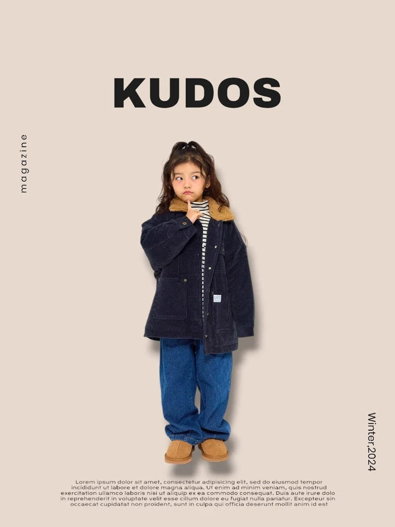 Kudos - Korean Children Fashion - #prettylittlegirls - Corduroy Boxy Jacket - 5