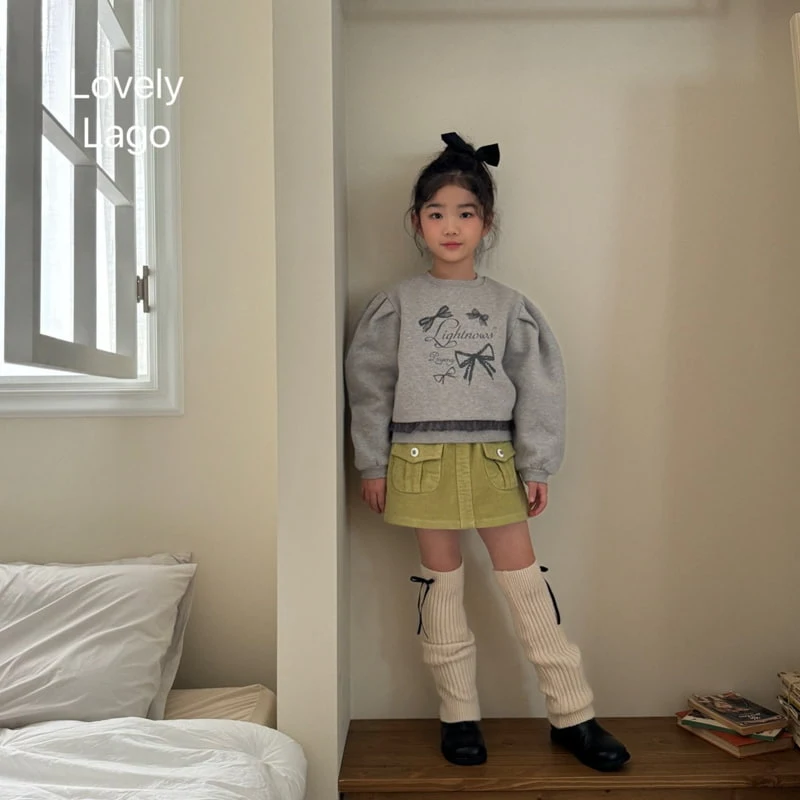 Lago - Korean Children Fashion - #kidzfashiontrend - Puffy Lace Sweatshirt - 4