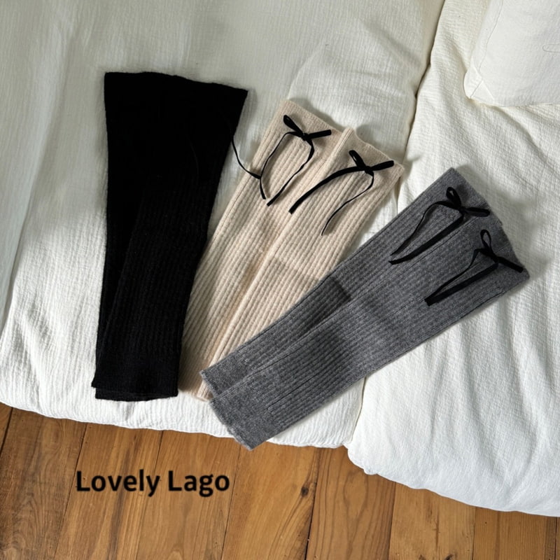 Lago - Korean Children Fashion - #Kfashion4kids - Velvet Ribbon Leg Warmer - 2