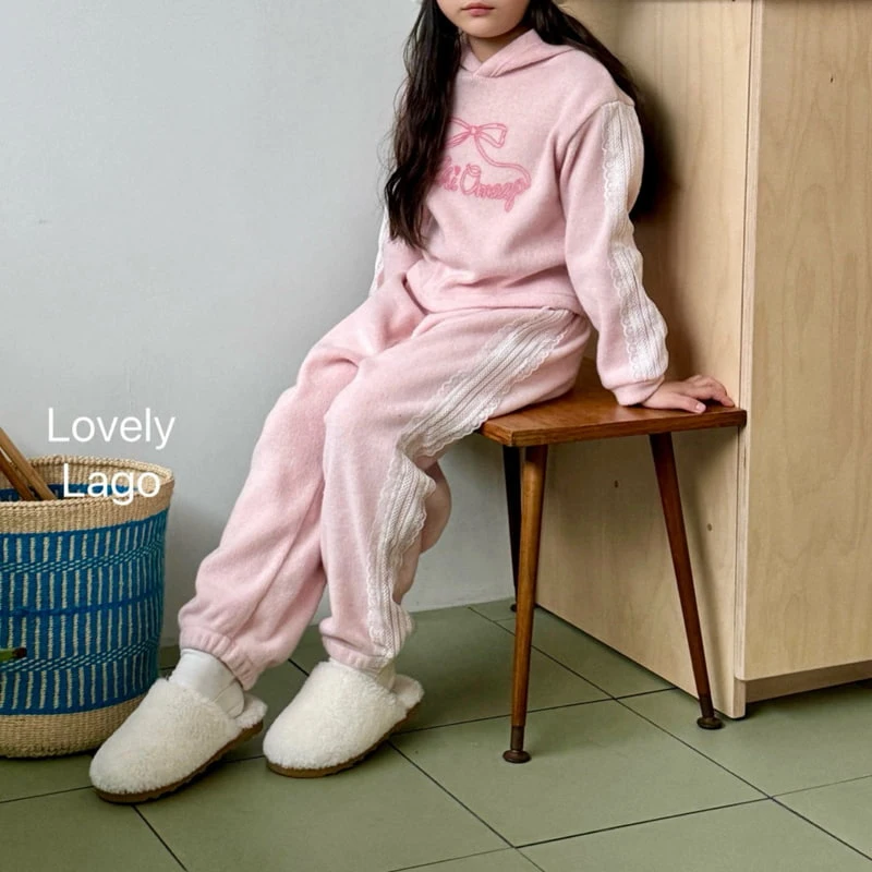 Lago - Korean Children Fashion - #Kfashion4kids - Lace Line Jogger Pants