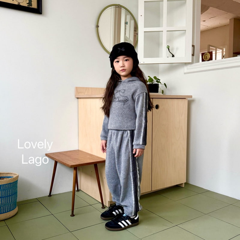 Lago - Korean Children Fashion - #childrensboutique - Lace Line Hood Top - 11