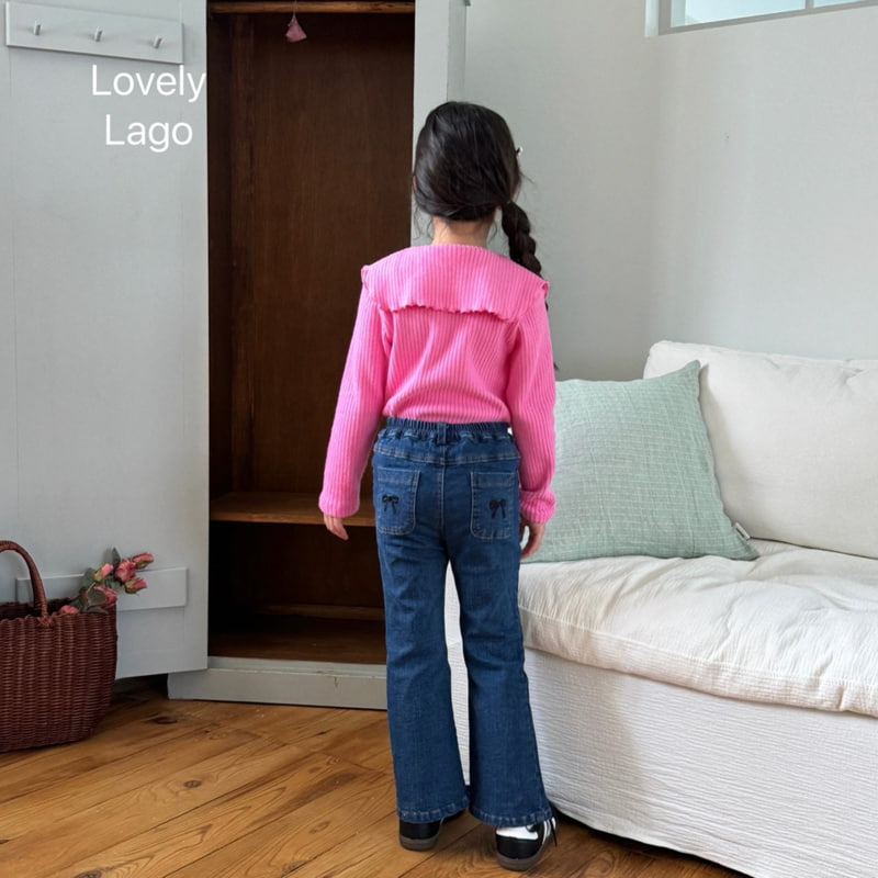 Lago - Korean Children Fashion - #designkidswear - Slit Ribbon Bootcut Pants - 6