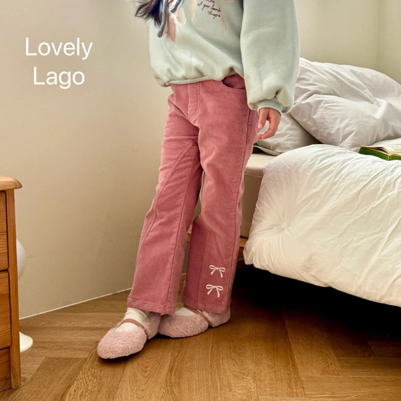 Lago - Korean Children Fashion - #designkidswear - Small Ribbon Bootcut Pants