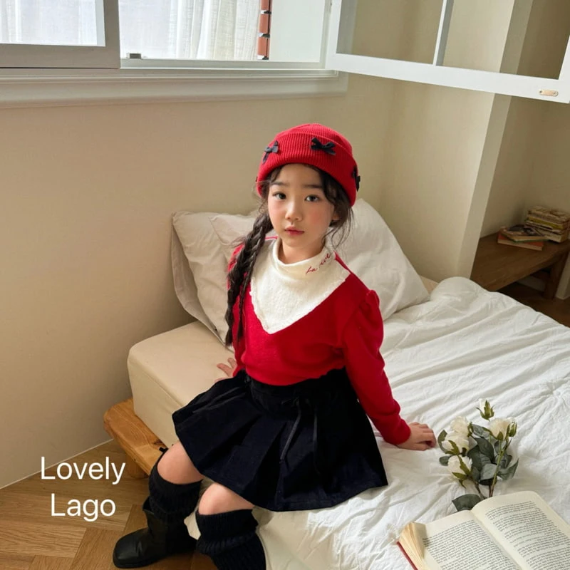 Lago - Korean Children Fashion - #designkidswear - Raglan Lace Turtleneck Tee - 8