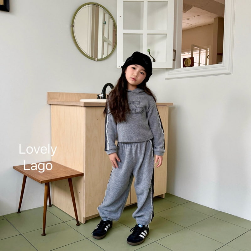 Lago - Korean Children Fashion - #designkidswear - Lace Line Jogger Pants - 11