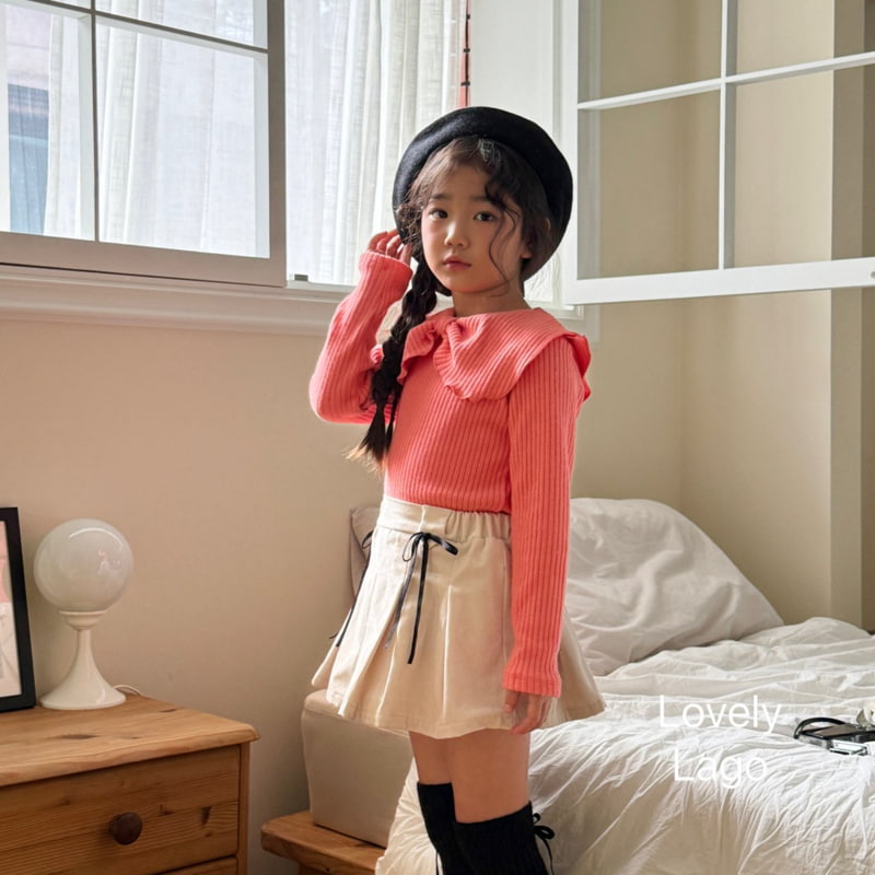 Lago - Korean Children Fashion - #designkidswear - Fleece Ribbon Tee - 5