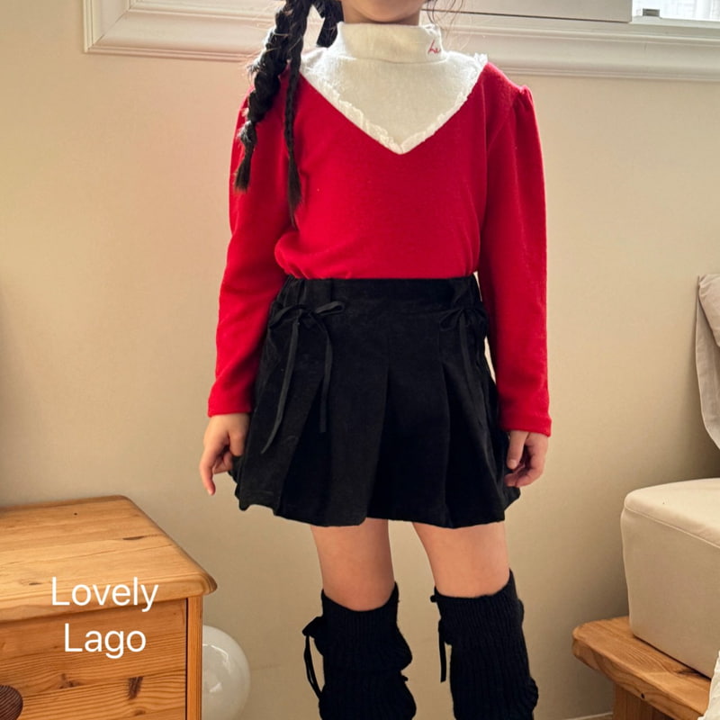 Lago - Korean Children Fashion - #discoveringself - Raglan Lace Turtleneck Tee - 9